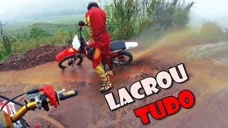 MUITA CHUVA  MUITA LAMA  TORNADO 250 VS CRF 230  MODO SUBMARINO 4 [upl. by Averyl]