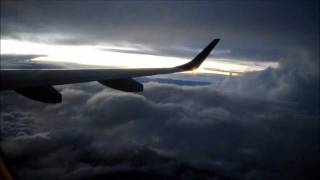 Turbulence thunderstorm and dark sky during takeoff [upl. by Hyams]