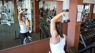 Exercice de musculation des triceps  Extensions verticales avec haltère [upl. by Sheppard405]