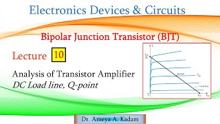 Lect 10 Analysis of Transistor Amplifier [upl. by Burnsed791]