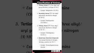 Classification of Amines bscchemistry chemistry organicchemistry [upl. by Yrrab88]