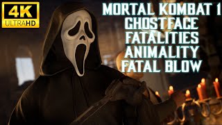 Mortal Kombat 1 Ghostface All Fatalities Animality and Fatal Blow [upl. by Rehtnug]