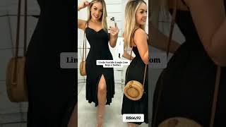 Lindos Vestidos Longos Com Bojo e Botões shopee vestidosfemininos modafeminina moda mulher [upl. by Bowen970]