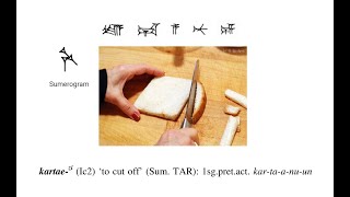 Hititçe  Hittite word of the day  kartaezi Ic2 ‘to cut off’ Sum TAR [upl. by Arymat]