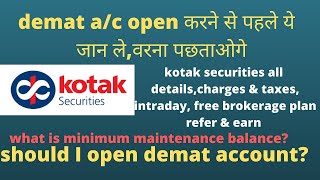 Kotak Securities Review 2024  Charges amp Brokerages  Should You Open Demat Ac with Kotak [upl. by Wallace877]