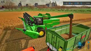 Farming Simulator 22 John Deere 8820 Titan II Harvesting Barley [upl. by Aramal]