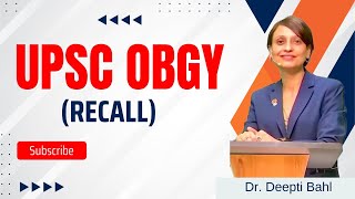 UPSC OBGY Recall [upl. by Nylrad]