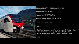 ABB IGBTVVVF Stadler FLIRT 3 TiLo Inductorrecorded [upl. by Goldman]