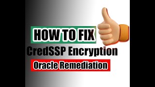 HOW TO FIX CredSSP Encryption Oracle Remediation error  TECH ERROR FIX [upl. by Ativla]