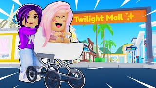 Baby Janet goes to the Twilight Daycare Mall  Roblox Roleplay [upl. by Amlev]