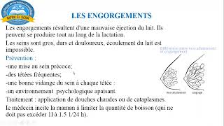 COURS N°13 COMPLICATION DE L ALLAITEMENT MATERNELLE Puériculture Par Mm Gaid [upl. by Alcot]