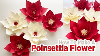 How To Make a Poinsettia 2022  Christmas Decoration DIY [upl. by Lasyrc627]