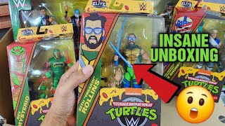 WWE TMNT SERIES 2 FULL SET UNBOXING  LWO ELITE 4 PACK [upl. by Eirelam]