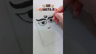 Durga maa glass painting art drawing foryou viral trending youtubeshortsarcylicmaa painting [upl. by Sinaj]