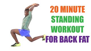 20 Minute Standing Workout for Back Fat Burn Back Fat Fast 🔥 200 Calorie 🔥 [upl. by Luemas]