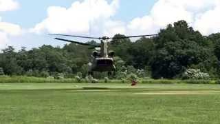 CH47 chinook landing and takeoff [upl. by Eedebez]