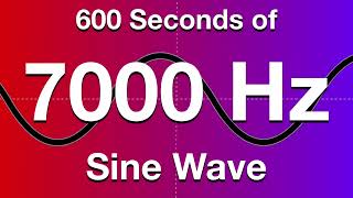 7000Hz 7kHz Sine Wave Test Tone  600 Seconds 10 Minutes [upl. by Niamart]