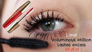 Loreal Voluminous Million Lashes excess mascara REVIEW amp DEMO [upl. by Ennaeirb]