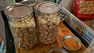 Vacuum sealing pistachios in jars [upl. by Sybilla848]