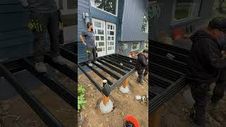 Framing and decking a front landing [upl. by Atnauqahs796]