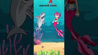 top funny Animated😂marmid sonic and distracted baby Amy shorts story animaion [upl. by Dee Dee222]