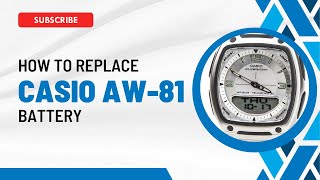 Quick amp Easy Casio AW81 Watch Battery CR2025 Replacement Guide  DIY StepbyStep Tutorial [upl. by Ophelie]