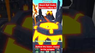 Beach Ball Snake location in TTD  endless mode wave 16 toilettowerdefense toilettowerdefence [upl. by Ennahgem]