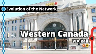 Western Canadas VIA Rail Network Evolution [upl. by Cassilda]