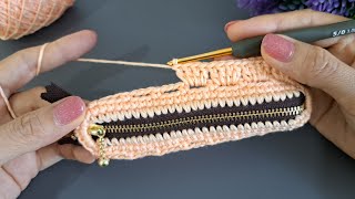 Incredible idea Super Easy Crochet Purse Bag With Zipper  Step by Step [upl. by Atteuqcaj191]