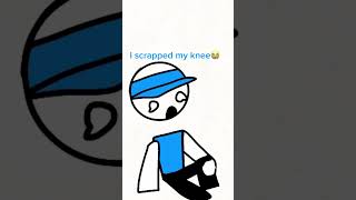 AHH I scrapped my knee  animation meme shorts funny flipaclip [upl. by Greg]