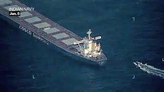 Indias Navy Saves Hijacked Ship Off Somalia [upl. by Placidia]