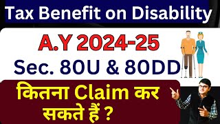 Tax Benefit on Disability us 80U amp 80DD  How to Claim Deduction for Disability in Income Tax [upl. by Enogitna]