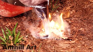 Casting a Yellowjacket Nest with Molten Aluminum [upl. by Leonard]