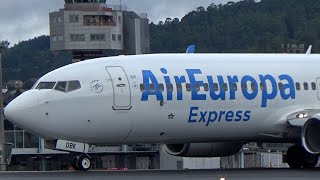 Plane Spotting Air Europa Vigo Spain Boeing 737 800 [upl. by Ramiah]