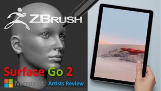 Surface Go 2  Zbrush test ZbrushCore202013 on Microsofts new m3 8gb Surface Go 2 for artists [upl. by Kingston]