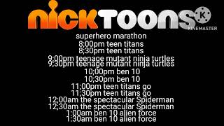 nicktoons superhero marathon schedule [upl. by Gibrian657]