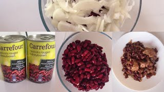 Kidney Beans  Haricots Rouges  African menu [upl. by Yuht561]