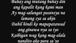 paalam na kaibigan westcoast production w lyrics YouTube [upl. by Ganny]