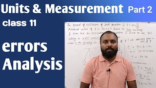 Class 11 Error Analysis Combination Of Errors Unit And Measurement Part 2 [upl. by Larochelle421]