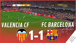 Valencia CF vs FC Barcelona 11 HIGHLIGHTS • Simulación amp Recreación de Video Juego [upl. by Nadeen143]