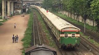 Silkcity Express departs for Rajshahi from Dhaka [upl. by Olotrab]