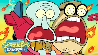 Squidward and Bubble Bass Fall From a Plane 🛩️  quotBassWardquot Full Scene  SpongeBob [upl. by Lexis]