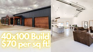 70 per square foot Barndo with MASSIVE Living Room FINAL TOUR almost 40x100 [upl. by Karlotta368]