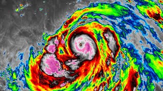 Infrared Satellite Animation of Super Typhoon Hagibis 2019 [upl. by Pol880]