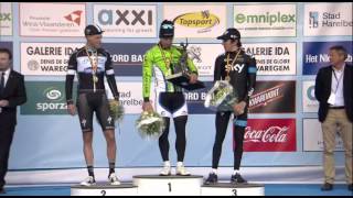 E3 Harelbeke 2014  Peter Sagan  full podium ceremony [upl. by Ylyl880]