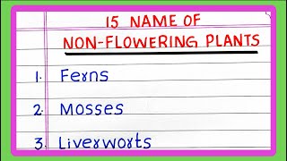 Name of NON FLOWERING PLANTS  5  10  15 NAMES OF NON FLOWERING PLANTS  in English [upl. by Adiazteb]