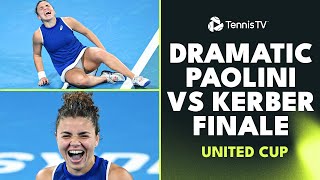 Jasmine Paolini vs Angelique Kerber DRAMATIC Finale Highlights  United Cup 2024 [upl. by Phelgen394]