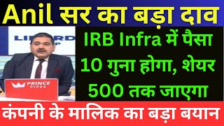 ANIL SINGHVI LIVE TODAY ZEE BUSINESS  IRB INFRA SHARE NEWS  ANIL SINGHVI STOCKS RECOMMENDATION [upl. by Akyssej]