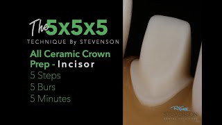 5x5x5 All Ceramic Incisor  Tooth Preparation for Maxillary Central Incisor [upl. by Johnsson]