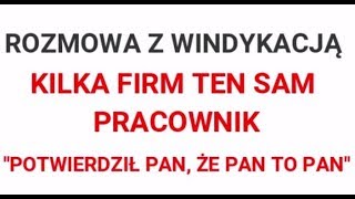 Rozmowa z windykacją  JEDEN PRACOWNIK  DWIE FIRMY [upl. by Ellehcer473]